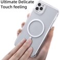 thumbnail image 3 of for iPhone 11 Pro Magnetic Case, Built in Magnets Compatible with MagSafe, Clear Hard PC Back Cover + Soft TPU Frame Slim Bumper Case for iPhone 11 Pro（5.8"）,Clear, 3 of 11
