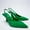 Green, variant on ZJEOQOQ high heel sandals for girls, 3-12size Elegant Women High Heel Pumps Satin Pointed Toe Stiletto Heeled Slingback Pumps