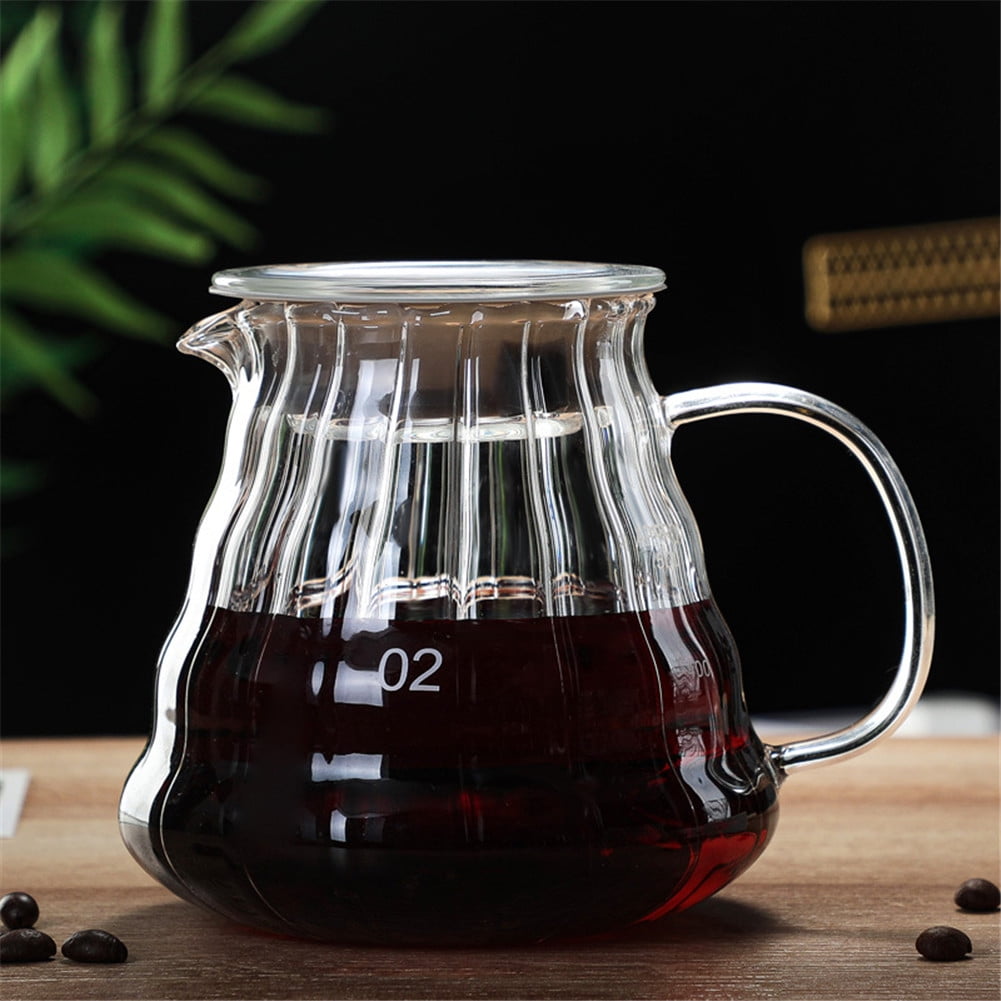 Coffee Server Glass Coffee Tea Carafe Heat Resistant High Borosilicate