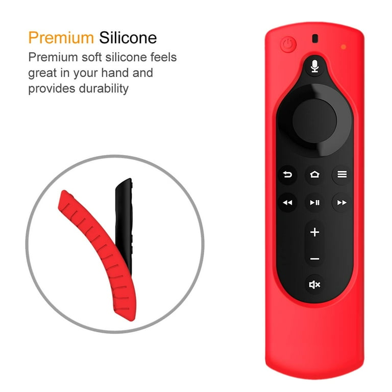 Remote Case for Fire TV Stick 4K / Fire TV Cube/Fire TV (3rd Gen) / All-New  2nd Gen Alexa Voice Remote Control Red