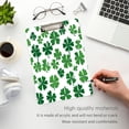 thumbnail image 4 of 12.5" x 9" Acrylic Clipboard with Silver Metal Clip Office and Classroom Essential Shamrock Pattern, 4 of 7