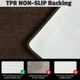 thumbnail image 4 of Yafa Home Fashion 1 Piece Solid Microfiber Soft Bathroom Rug , Non-Slip TPR Backing, 4 of 6