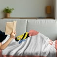 thumbnail image 3 of Bee Soft Flannel Fleece Throw Blanket, Queen Bee Holding Scepter Children ABC Learning Funny Cartoon Animal Education, Cozy Plush for Indoor and Outdoor Use, 60" x 80", Multicolor, by Ambesonne, 3 of 5