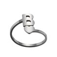 thumbnail image 4 of Bagues Ouvertes Lettres Anglaises Mode 26 Acier Inoxydable Filles Amour Bijoux Rétro, 4 of 9