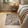 thumbnail image 3 of ODIKA 2'x3' Washable Accent Rug Pet Friendly, Bedside Mat Abstract Beige Marbled Swirl Neutral Watercolor Gradient Large Flowing Dynamic for Bedroom, Nursery, RV, 3 of 7