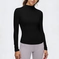 thumbnail image 5 of Weikingp Tight Fitting Shirts For Women，Long Sleeve Shirts Skin Tight Shirts Gym Workout Tops Scrub Undershirt Long Sleeve Tight Shirts For Women Crew Neck Business Casu Black L, 5 of 9