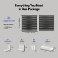 thumbnail image 5 of Pegboard Combination Kit with 2 Pegboards and 10 Accessories Modular Hanging for Wall Organizer, Crafts Organization, Ornaments Display, Peg Board (White, 22"x11"), 5 of 6