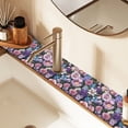 thumbnail image 2 of Yayeee Faucet Mat for Kitchen Sink 14.7" Diatomite Long Splash Guard Pad, Pink and Purple Flowers, 2 of 7