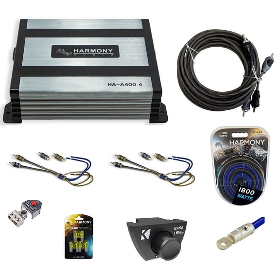 Harmony HA-A400.4 800W Amp, 46CXARC Remote Control & HA-AK4 1800W Amp Kit