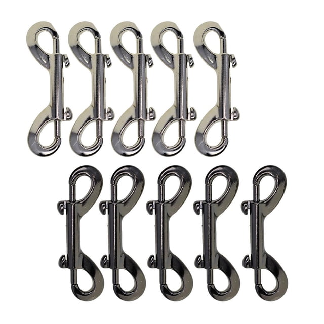 10 piezas de aleación de metal de resistencia broche de langosta gancho de gatillo para correas bolsas cinturones al aire libre tiendas de campañ Baoblaze Gancho de presión de perno de doble punta