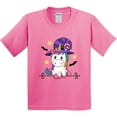 thumbnail image 3 of Inktastic Halloween Girls Unicorn Witch Youth T-Shirt, 3 of 5