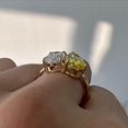 thumbnail image 4 of 3.00 Ct Oval & Pear Cut Lab-Created Diamond Ring Yellow Gold Plated, 4 of 4