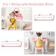 thumbnail image 6 of Spaco Kids Vanity Princess Makeup Dressing Table Stool Set with Mirror and Drawer-Pink, Girls Vanity for Girls Kids, 6 of 7