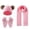 Pink-2, variant on PureCasa Kids Beanie Hat Scarf Gloves Set Solid Color Fleece Lined Keep Warm Hat Scarf Gloves Three-Piece Set Kids