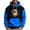 Blue, variant on Men's Pullover Hoodie with Santa Claus Graphic Print Drawstring Hood Long Sleeve Kangaroo Pocket Casual Fit Sweatshirt Black L