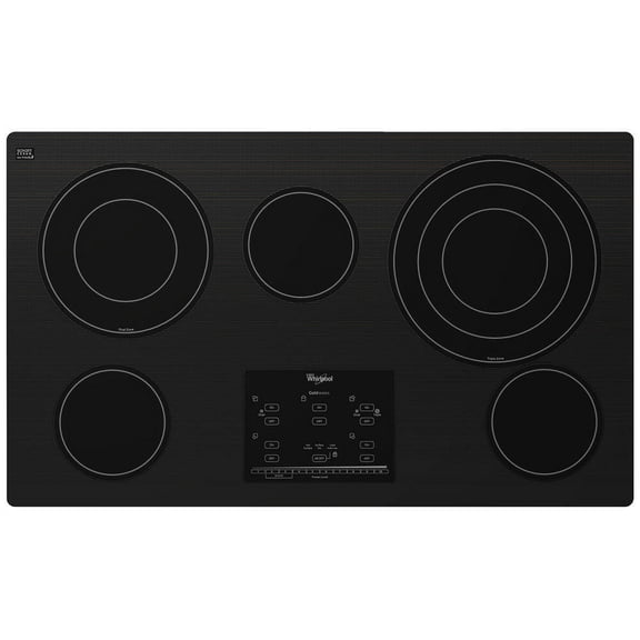 WHIRLPOOL Gold(R) 36-inch Electric Ceramic Glass Cooktop with Tap Touch Controls G9CE3675XB