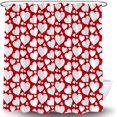 thumbnail image 3 of Valentine''s Day Shower Curtain Red Heart Romantic Love Hearts Sweet Couple Sweethearts Wedding Lover Modern Simple Bath Curtain with Hooks, 3 of 5