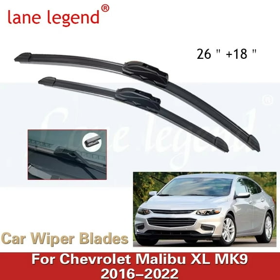 Front Wiper Blade Set 2 Piece - Compatible with 2016 - 2023 Chevy Malibu 2017 2018 2019 2020 2021 2022