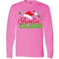 thumbnail image 3 of Inktastic Auntie Claus with Christmas Santa Hat and Snowflakes Long Sleeve T-Shirt, 3 of 5