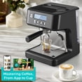 thumbnail image 2 of CASABREWS ULTRA Espresso Machine, Professional 20 Bar Espresso Maker with 58mm Commercial Portafilter, Adjustable PID Temperature Control, LCD Display & Steam Wand,Black., 2 of 10