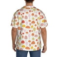 thumbnail image 5 of Sigee Cute Cartoon Mushrooms Print Men's Shirts Casual Button Down Short Sleeve Summer Beach Shirt Hawaiian Vacation Shirts Tee Shirt-4X-Large, 5 of 7