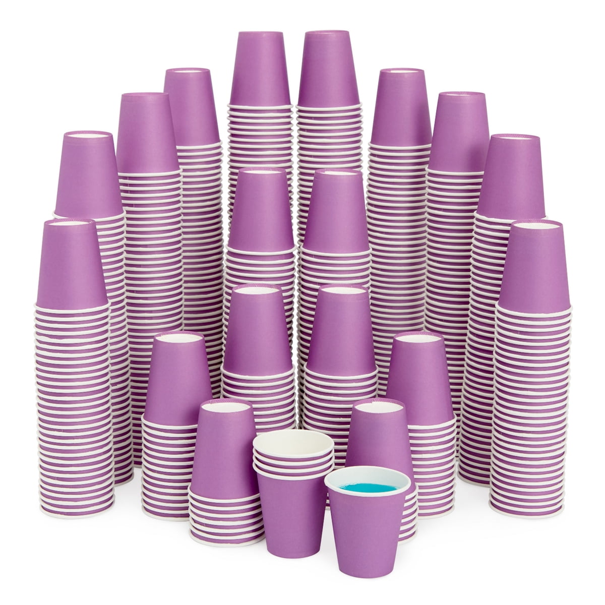 Stockroom Plus Small Paper Cups for Bathroom, 3oz Disposable Mouthwash Cups Bulk (Blue, 600 Pack)