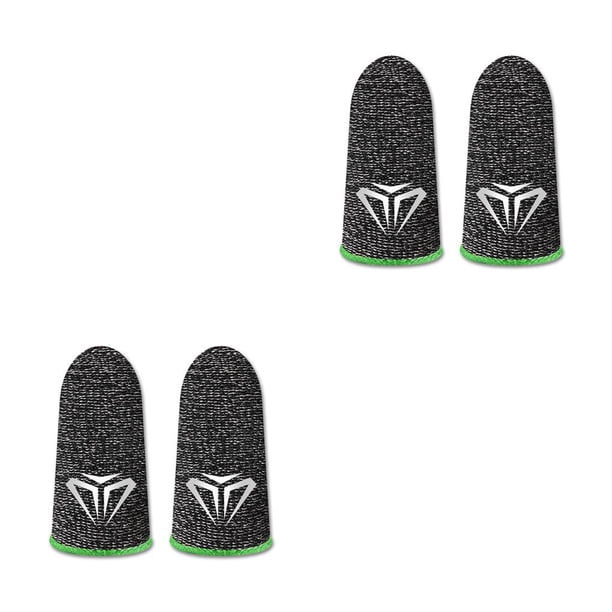 Sidaley 10 piezas de fundas para dedos para juegos de teléfono, guantes antideslizantes para pantalla táctil, cubiertas de fibra ultrafinas antihuellas Verde Tipo 1 2piezas