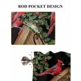 thumbnail image 6 of Christmas Poinsettia Living Room Curtains 2 Panel, Winter Cardinal Bird Pine Cone Needle Cafe Window Treatment, Extra Long Farmhouse Bedroom Bathroom Kitchen Curtains Drapes 104"x72", 6 of 6