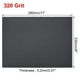 thumbnail image 3 of Uxcell 320 Grits Waterproof Sandpaper Wet Dry Sand Paper Wood Furniture Finishing Silicone Grey 10pcs, 3 of 5