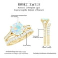 thumbnail image 5 of Rosec Jewels Solitaire Ethiopian Opal Ring Set with Moissanite for Women (AAA Grade), 10K Yellow Gold, US 11.50, 5 of 9