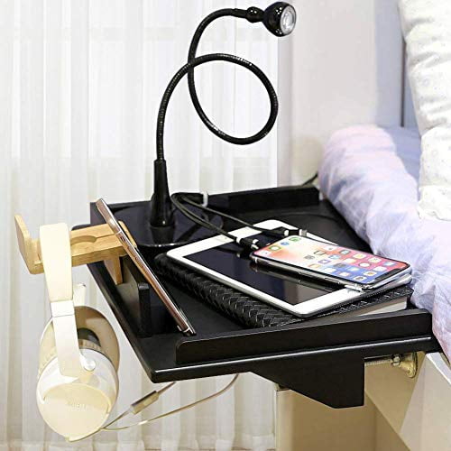 Attachable Bedside Tray To Use as Kids Nightstand Dorm Room Bed Nightstand 