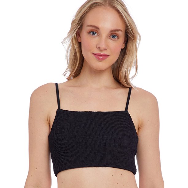 Cyn & Luca Juniors Casey Pucker Crop Top Bikini Top