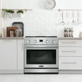 thumbnail image 2 of Cosmo 30 in. Lumin Collection 4.8 cu. ft. Gas Range with 4 Sealed Gas Burners and Convection Oven in Stainless Steel, 2 of 12