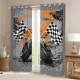 thumbnail image 2 of Castle Fairy Plaid Flag Blackout Curtains Set of 2 (52x84 Each),Graffiti Window Curtains, 2 of 6