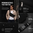 thumbnail image 6 of Entchin Women Men Fanny Pack Crossbody Bag Black with 4 Zipper Pockets Adjustable Strap Lightweight Water Resistant, 6 of 9