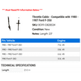 thumbnail image 2 of Throttle Cable - Compatible with 1980 - 1987 Ford F-350 1981 1982 1983 1984 1985 1986, 2 of 2
