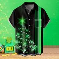thumbnail image 2 of Playeras Para Hombre Camisa Informal De Moda Para Hombre Con Estampado De Festival, Solapa, Botones Y Bolsillo, 2 of 4