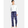 thumbnail image 4 of U.S. Polo Assn. Men’s Plaid Polyester Lounge Pajama Pants, Coronet Blue, 4 of 5