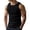 Black, variant on Men's Wide Strap Ribbed Tank Top, Fitness Muscle Gym Ribbed Workout Sleeveless Bodybuilding Shirts Black XL