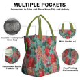 thumbnail image 3 of Pioneer Flower Floral Print Pattern Drawstring Lunch Bag Women - Drawstring Lunch Bag Insulated for Work Office - Stain-Resistant Large Lunchbags for Women with Multi-Pockets, 3 of 6