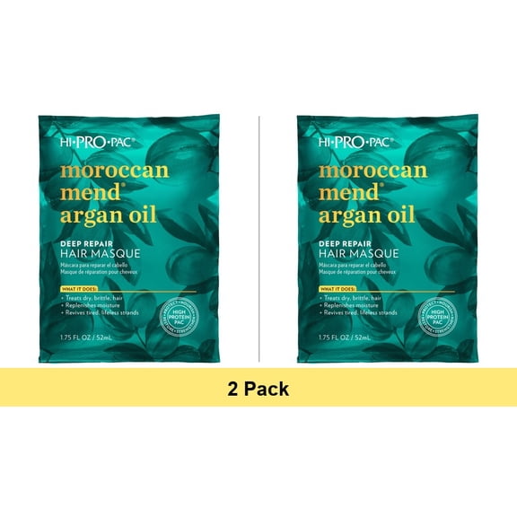 Hi-Pro-Pac Pks Moroccan Argan Oil Hair Masque, 1.75 Oz - 2 Pack