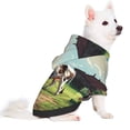 thumbnail image 2 of Honeii Prairie Pasture Cow Print Small Dog Hoodies Pet Hooded Sweatshirts Fall Winter Puppy Cat Sweaters Warm Clothes for Small Dogs Outfits Costume-X-Large, 2 of 7
