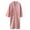 Pink, variant on Nfurl Cotton Linen Robes for Women Soft Open Front Dressing Gowns Comfy Belted Long Bathrobe Solid Long Sleeve Lounge Robe with Pockets Cozy Pajamas Petite