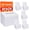 6, variant on 6 Pack Cardboard Ballot Box with Slot, White Glossy Raffle Boxes 6.5x4.5x4.5Inch, Suggestion Boxes with Removable Slot,Donation Boxes for Fundraising, Collecting Card and Voting Contest