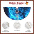 thumbnail image 3 of Xecao Blue Fire Wolf Pattern Christmas Tree Skirt Holiday Part Decorations for Christmas Tree, Farmhouse Christmas Decor Xmas Holiday Home Party Decorations-48", 3 of 6