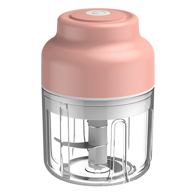 TureClos Vegetable Chopper USB Electric Garlic Mincer Wireless Rechargeable  Kitchen Grinder, D3, 250ml, Pink 