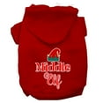 thumbnail image 6 of Christmas Pet Dog  Cat Hoodie Screen Printed, "Middle Elf", 6 of 11