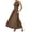 Coffee, variant on Wdgfv Women's Flowy Boho Summer Dress Relaxed Fit Casual Beach Maxi Comfortable Day Dress for Spring