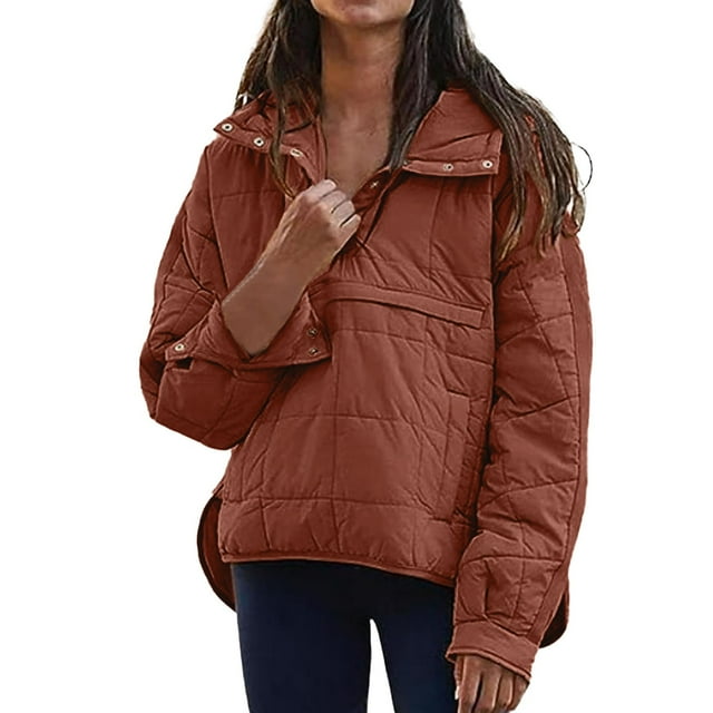 Manteau Grande Taille pour Femmes Mode Décontractée à Capuche Manches Longues Couleur Unie avec Ourlet Rond pour Confort Élégant