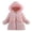 Pink 6, variant on Winter Baby Girls Thickened Puffer Coat Shining Padded Hooded Jacket Kids Ski Snow Outwear With Pockets,Dark Blue 1,7 Years